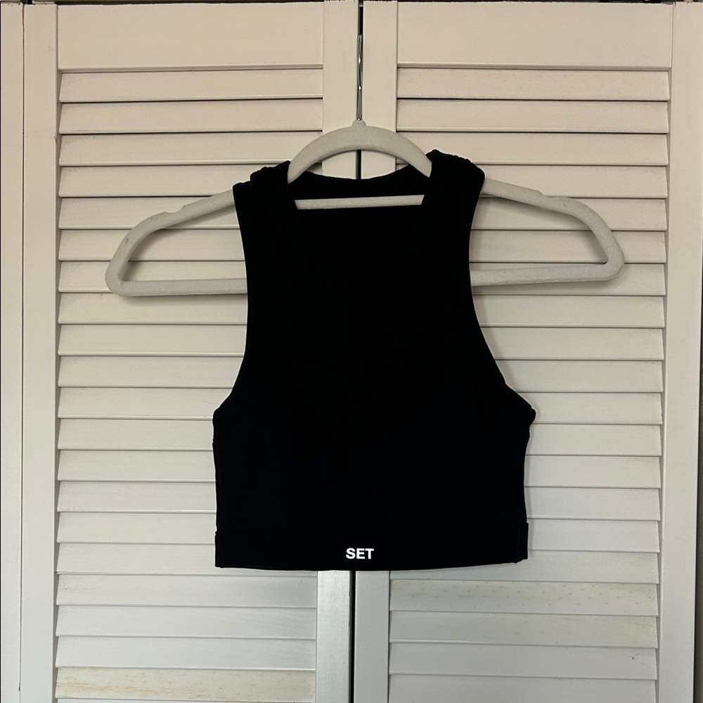 SET Active Black Tank Top